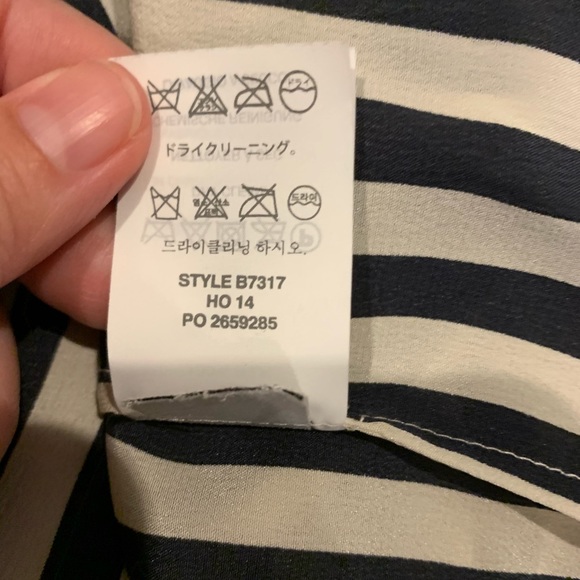 Jcrew carousel button vertical stripe silk tank - Picture 6 of 6